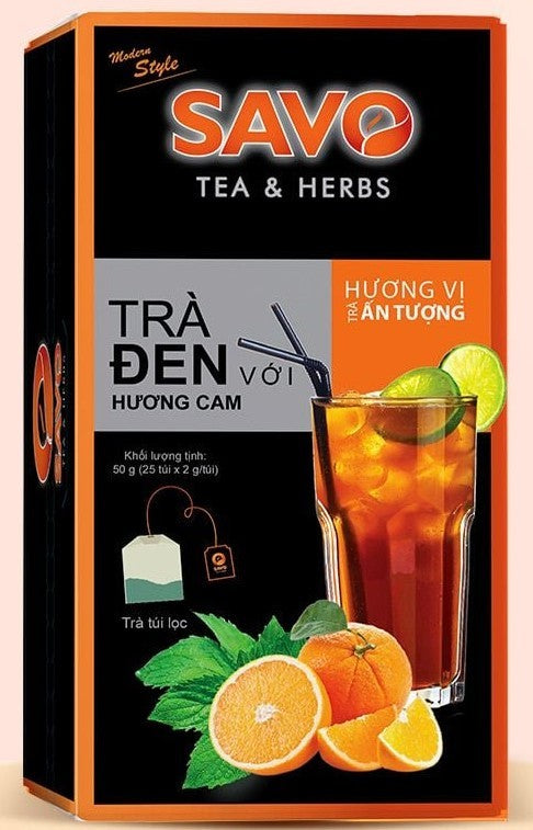 SAVO TEA & HERBS-BLACK TEA with ORANGE FLAVOR