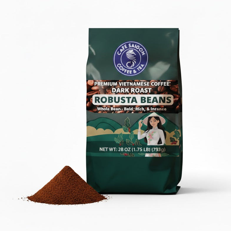 1.75lb - 100% Robusta Coffee - Dark Roast - Ground