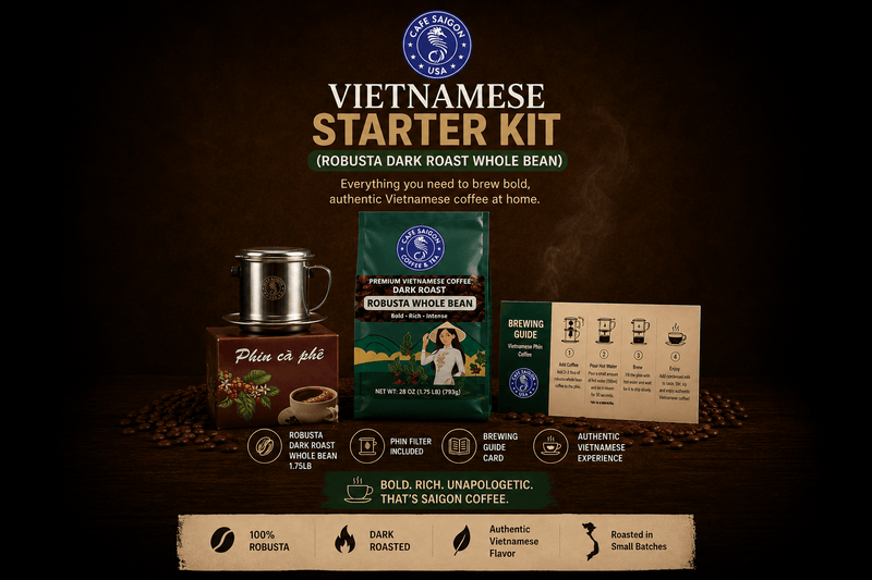 Vietnamese Starter Kit (Robusta Dark Roast Whole Bean)