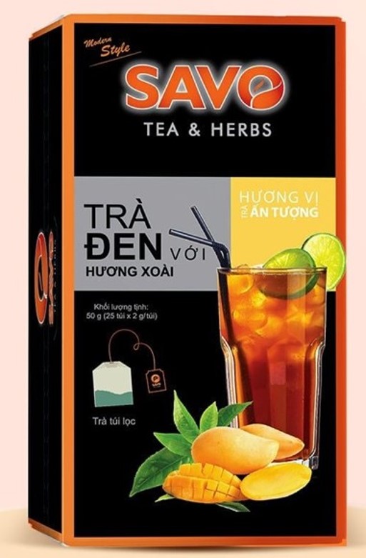 SAVO TEA & HERBS-BLACK TEA with MANGO FLAVOR