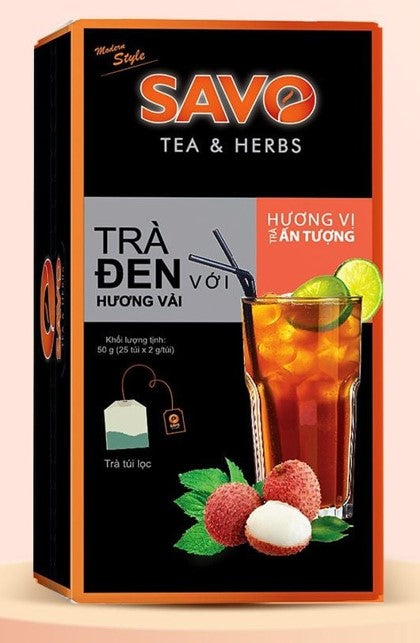 SAVO TEA & HERBS-BLACK TEA with LYCHEE FLAVOR